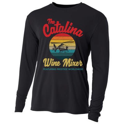 Catalina Wine Mixer Vintage Retro Distressed Cooling Performance Long Sleeve Crew