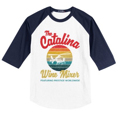 Catalina Wine Mixer Vintage Retro Distressed Baseball Sleeve Shirt