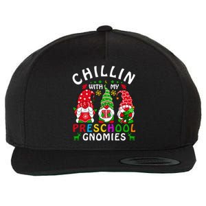 Chillin With My Preschool Gnomies Christmas Teachers Gnomes Great Gift Wool Snapback Cap