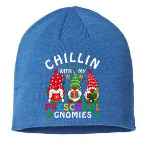 Chillin With My Preschool Gnomies Christmas Teachers Gnomes Great Gift Sustainable Beanie