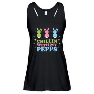 Chillin With My Peeps Funny Easter Bunnies Ladies Essential Flowy Tank