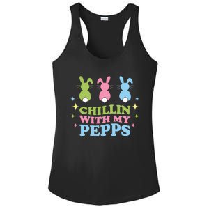 Chillin With My Peeps Funny Easter Bunnies Ladies PosiCharge Competitor Racerback Tank