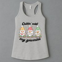 Chillin With My Gnomies Christmas Holiday Womens Tank Top