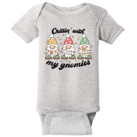 Chillin With My Gnomies Christmas Holiday Baby Bodysuit