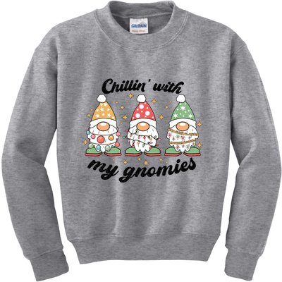 Chillin With My Gnomies Christmas Holiday Kids Sweatshirt