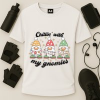 Chillin With My Gnomies Christmas Holiday Cooling Performance Crew T-Shirt