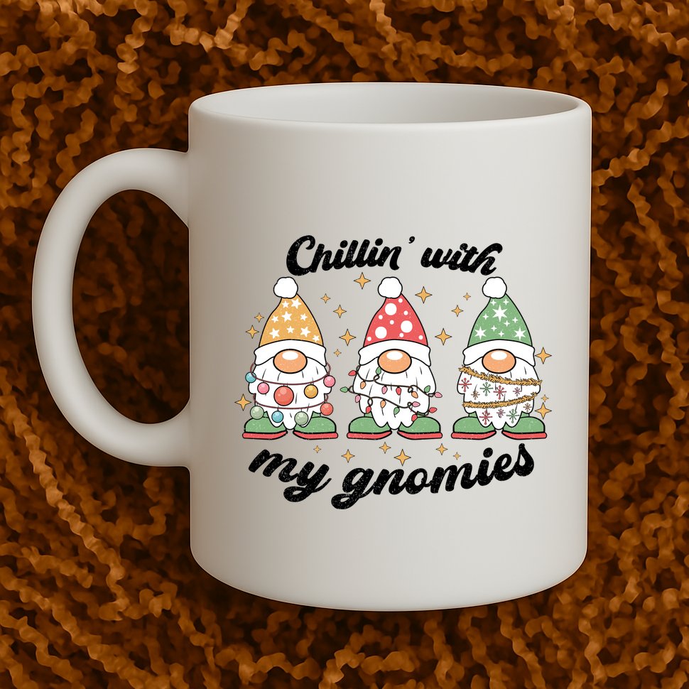 Chillin With My Gnomies Christmas Holiday Mug