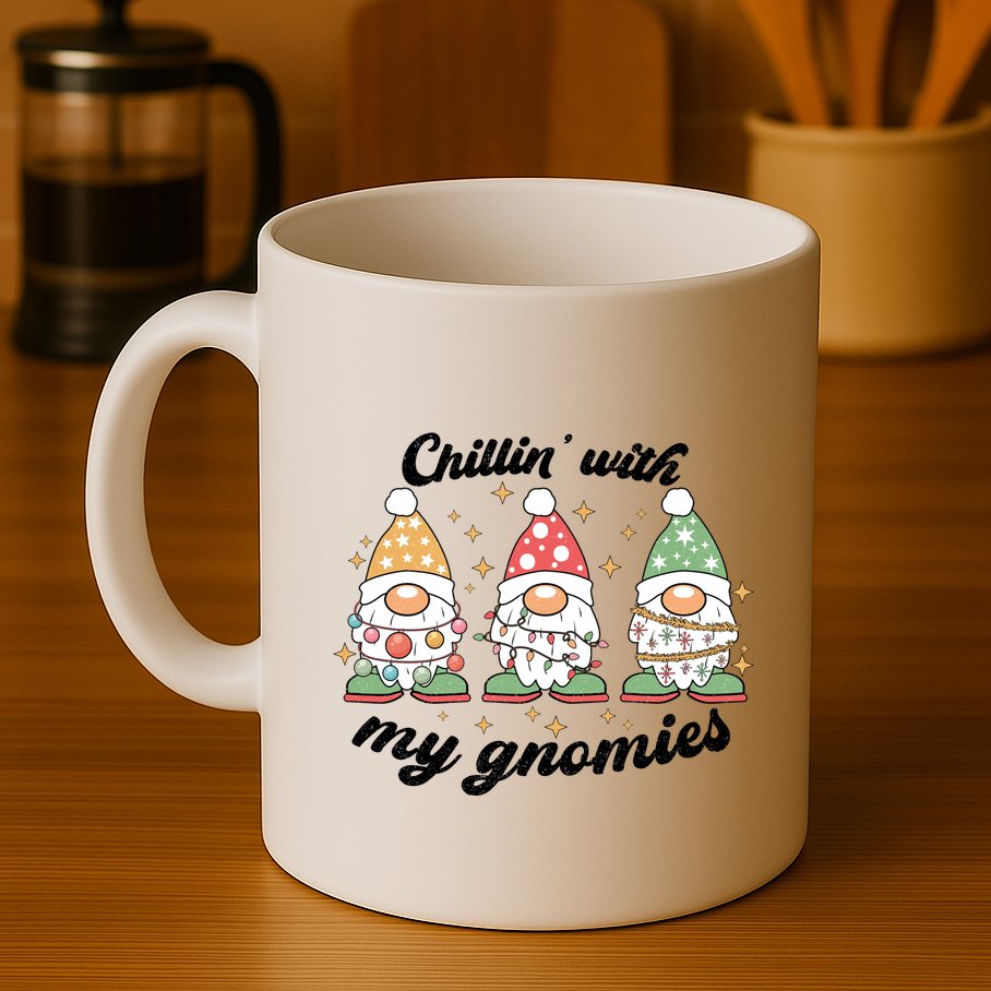 Chillin With My Gnomies Christmas Holiday Mug