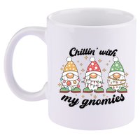 Chillin With My Gnomies Christmas Holiday 11oz C Handle Ceramic Mug