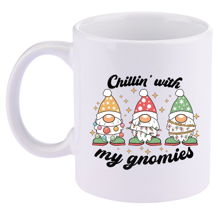 Chillin With My Gnomies Christmas Holiday 11oz C Handle Ceramic Mug