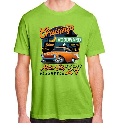 Cruising Woodward Motor City Flashback 2024 Orange Version Adult ChromaSoft Performance T-Shirt