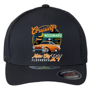 Cruising Woodward Motor City Flashback 2024 Orange Version Flexfit Unipanel Trucker Cap