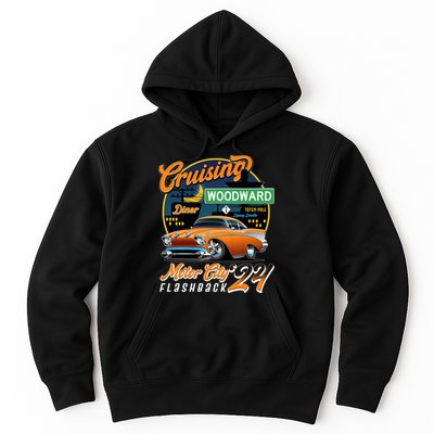 Cruising Woodward Motor City Flashback 2024 Orange Version Hoodie