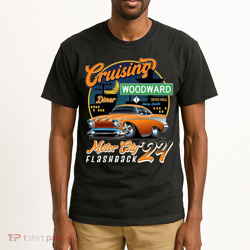 Cruising Woodward Motor City Flashback 2024 Orange Version Tall T-Shirt
