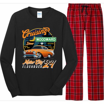 Cruising Woodward Motor City Flashback 2024 Orange Version Long Sleeve Pajama Set