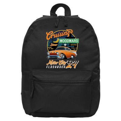 Cruising Woodward Motor City Flashback 2024 Orange Version 16 in Basic Backpack