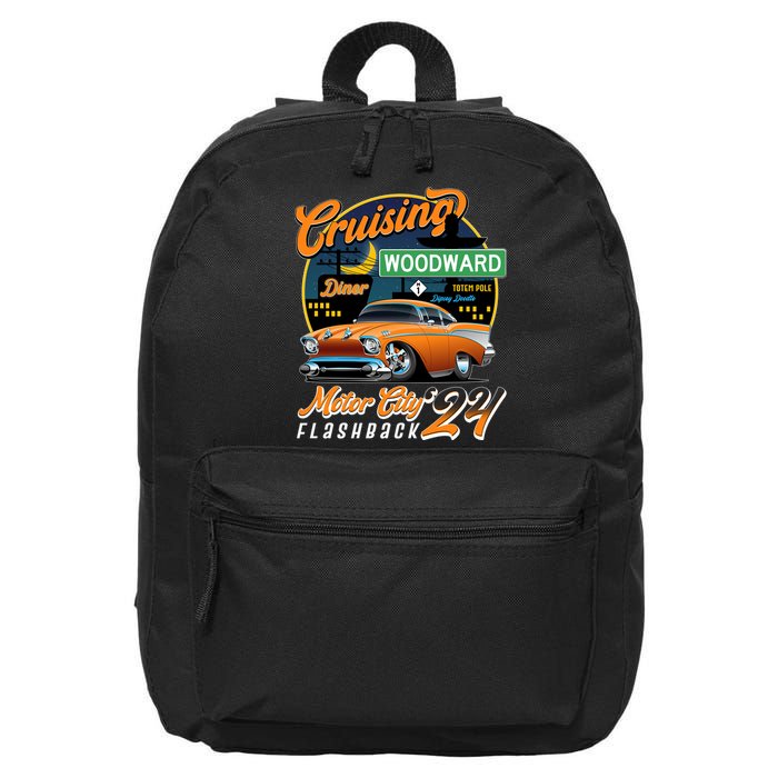 Cruising Woodward Motor City Flashback 2024 Orange Version 16 in Basic Backpack