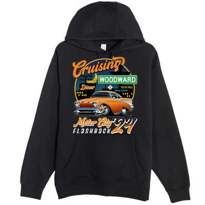 Cruising Woodward Motor City Flashback 2024 Orange Version Premium Pullover Hoodie