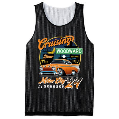 Cruising Woodward Motor City Flashback 2024 Orange Version Mesh Reversible Basketball Jersey Tank