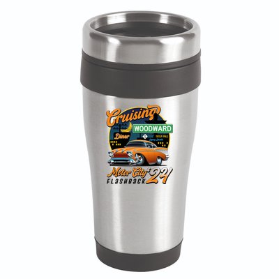 Cruising Woodward Motor City Flashback 2024 Orange Version 16oz Travel Tumbler