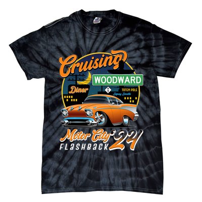 Cruising Woodward Motor City Flashback 2024 Orange Version Tie-Dye T-Shirt