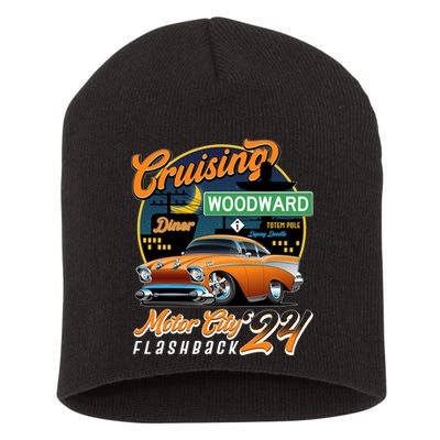 Cruising Woodward Motor City Flashback 2024 Orange Version Short Acrylic Beanie