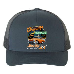 Cruising Woodward Motor City Flashback 2024 Orange Version Yupoong Adult 5-Panel Trucker Hat