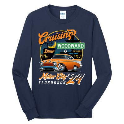 Cruising Woodward Motor City Flashback 2024 Orange Version Tall Long Sleeve T-Shirt