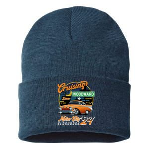 Cruising Woodward Motor City Flashback 2024 Orange Version Sustainable Knit Beanie