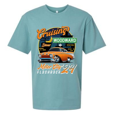 Cruising Woodward Motor City Flashback 2024 Orange Version Sueded Cloud Jersey T-Shirt