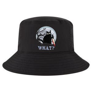 Cat What Murderous Black Cat With Knife Halloween Costume Cool Comfort Performance Bucket Hat