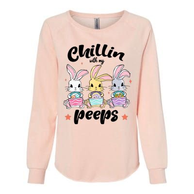 Chillin With My Peeps Womens California Wash Sweatshirt