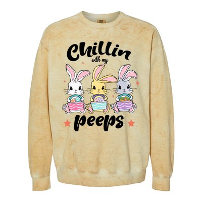 Chillin With My Peeps Colorblast Crewneck Sweatshirt