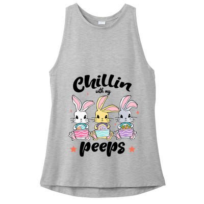 Chillin With My Peeps Ladies PosiCharge Tri-Blend Wicking Tank