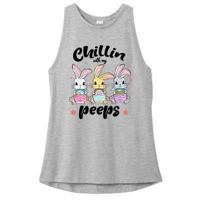 Chillin With My Peeps Ladies PosiCharge Tri-Blend Wicking Tank