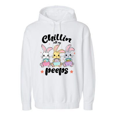 Chillin With My Peeps Garment-Dyed Fleece Hoodie