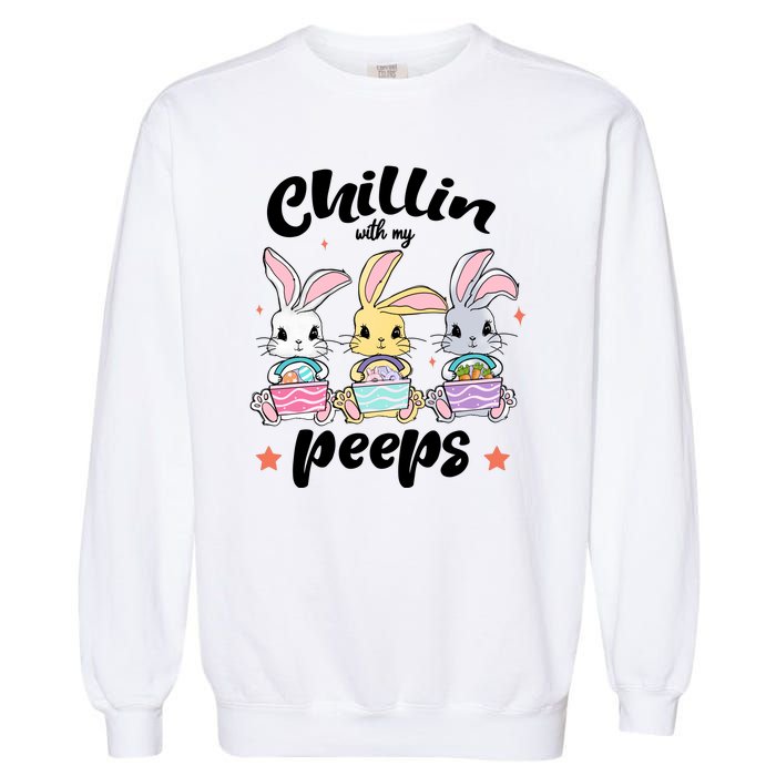 Chillin With My Peeps Garment-Dyed Sweatshirt