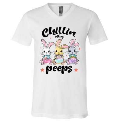 Chillin With My Peeps V-Neck T-Shirt