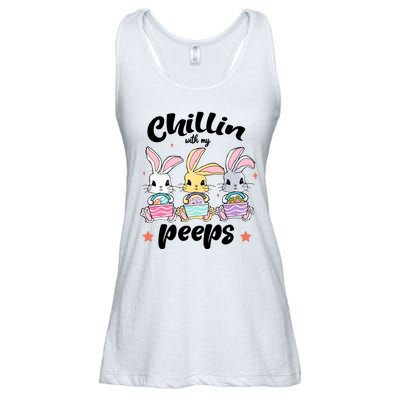 Chillin With My Peeps Ladies Essential Flowy Tank