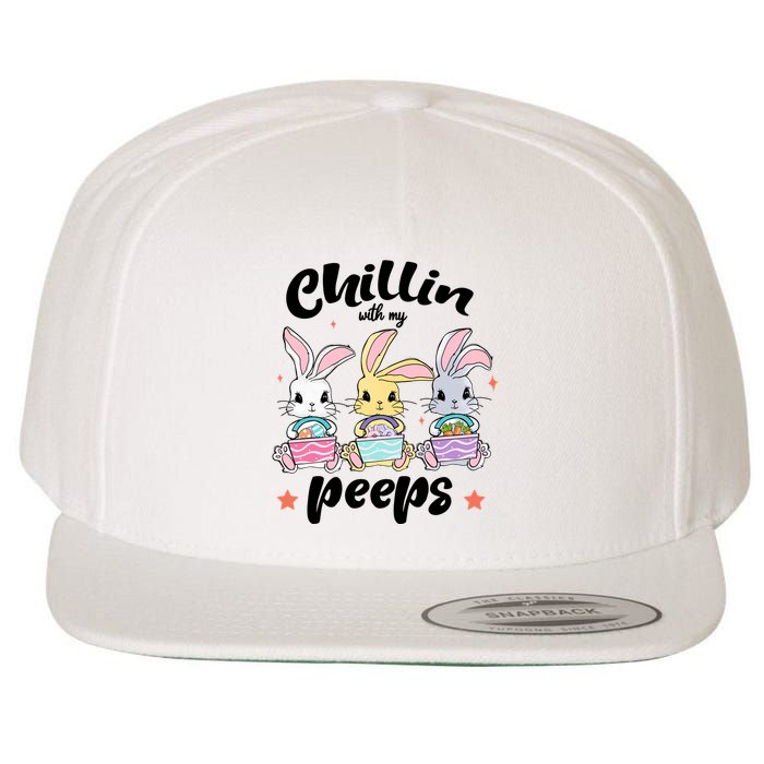 Chillin With My Peeps Wool Snapback Cap