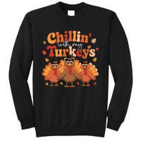 Chillin With My Turkeys Thanksgiving Family Matching Sweatshirt