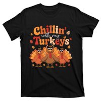 Chillin With My Turkeys Thanksgiving Family Matching T-Shirt