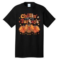 Chillin With My Turkeys Thanksgiving Family Matching Tall T-Shirt