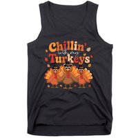 Chillin With My Turkeys Thanksgiving Family Matching Tank Top