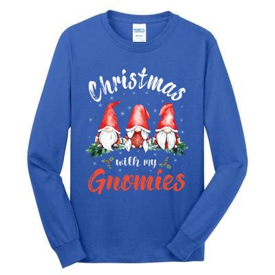 Christmas With My Gnomies Gnomes Christmas Gift Tall Long Sleeve T-Shirt