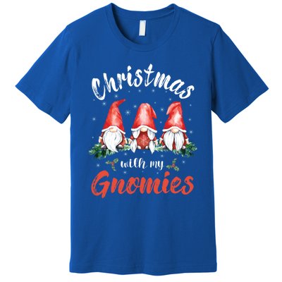 Christmas With My Gnomies Gnomes Christmas Gift Premium T-Shirt