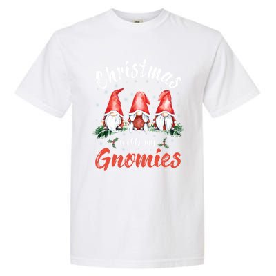 Christmas With My Gnomies Gnomes Christmas Gift Garment-Dyed Heavyweight T-Shirt