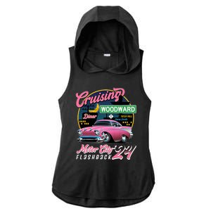 Cruising Woodward Motor City Flashback 2024 Pink Version Ladies PosiCharge Tri-Blend Wicking Draft Hoodie Tank