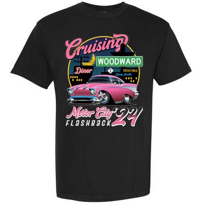 Cruising Woodward Motor City Flashback 2024 Pink Version Garment-Dyed Heavyweight T-Shirt