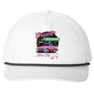 Cruising Woodward Motor City Flashback 2024 Pink Version Snapback Five-Panel Rope Hat